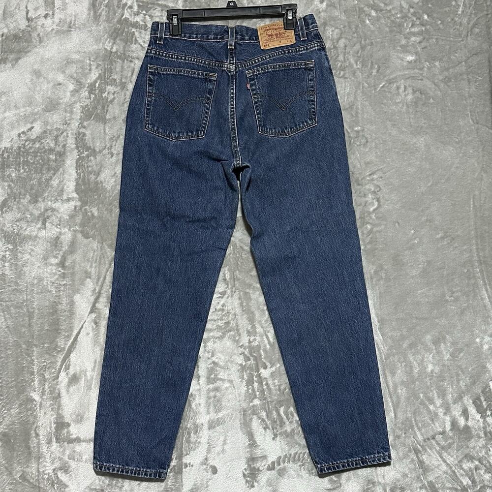 Vintage 00's Levis 512 Slim Fit Tapered‎ Leg Jeans Womens Size 12 Short Blue USA - Picture 8 of 12